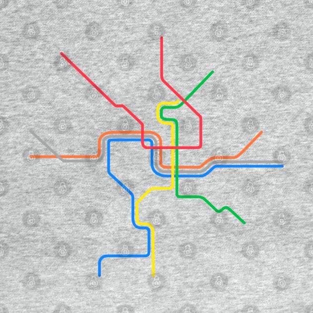 DC metro lines by simplistictees